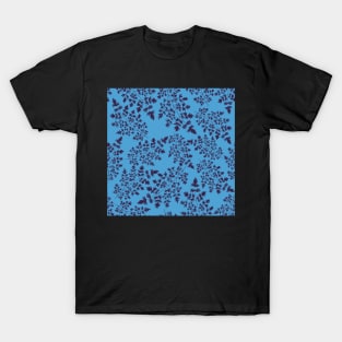 Hedgerow ferns on soft blue T-Shirt